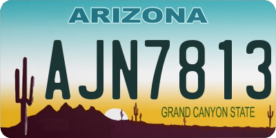 AZ license plate AJN7813