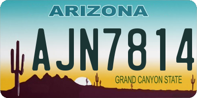 AZ license plate AJN7814