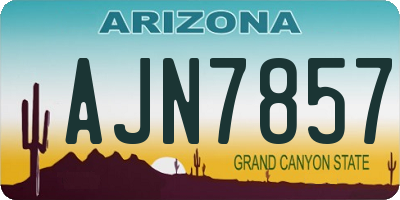AZ license plate AJN7857