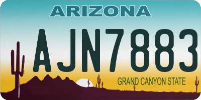 AZ license plate AJN7883