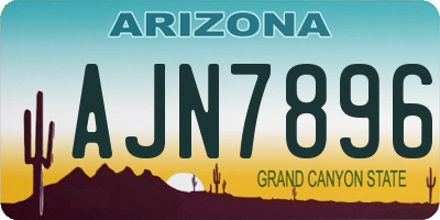 AZ license plate AJN7896