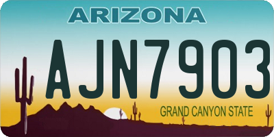 AZ license plate AJN7903
