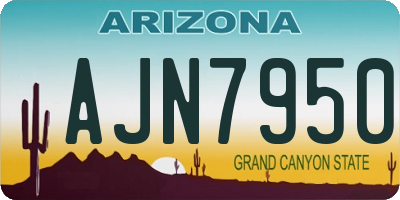 AZ license plate AJN7950