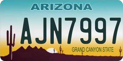 AZ license plate AJN7997