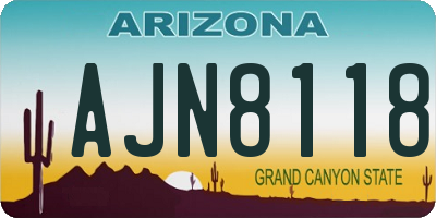 AZ license plate AJN8118