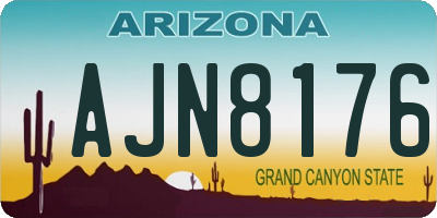 AZ license plate AJN8176