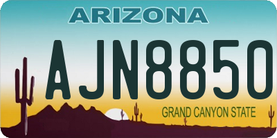 AZ license plate AJN8850