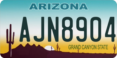 AZ license plate AJN8904