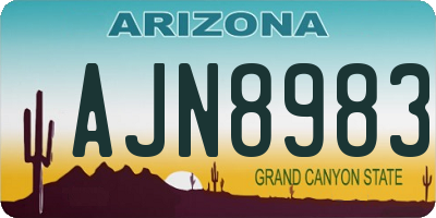 AZ license plate AJN8983
