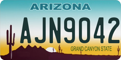 AZ license plate AJN9042