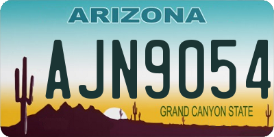 AZ license plate AJN9054