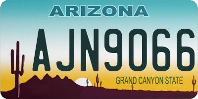 AZ license plate AJN9066