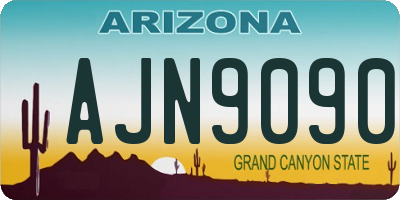 AZ license plate AJN9090