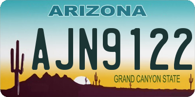 AZ license plate AJN9122
