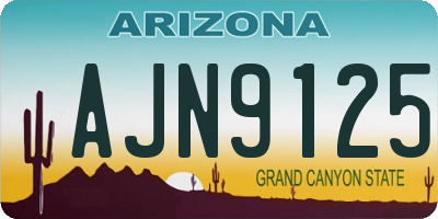 AZ license plate AJN9125