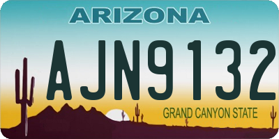 AZ license plate AJN9132