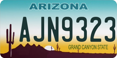 AZ license plate AJN9323