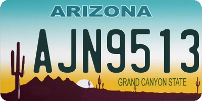 AZ license plate AJN9513