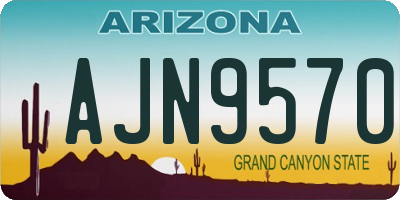 AZ license plate AJN9570