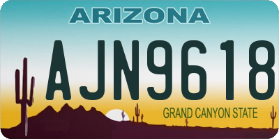 AZ license plate AJN9618