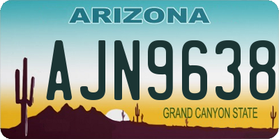 AZ license plate AJN9638