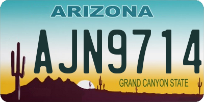 AZ license plate AJN9714