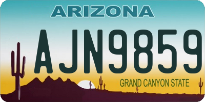 AZ license plate AJN9859