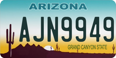 AZ license plate AJN9949