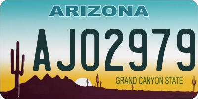 AZ license plate AJO2979