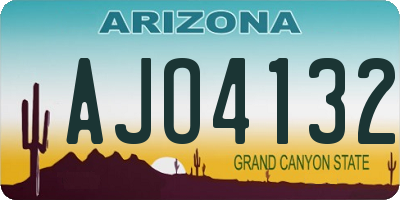 AZ license plate AJO4132