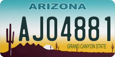 AZ license plate AJO4881