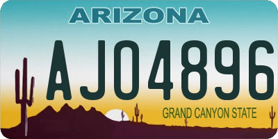 AZ license plate AJO4896