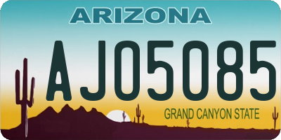 AZ license plate AJO5085