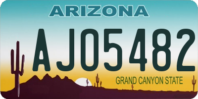 AZ license plate AJO5482