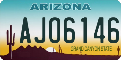 AZ license plate AJO6146
