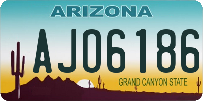 AZ license plate AJO6186