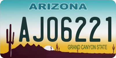 AZ license plate AJO6221