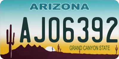 AZ license plate AJO6392