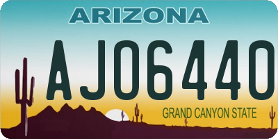 AZ license plate AJO6440