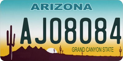 AZ license plate AJO8084