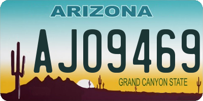 AZ license plate AJO9469