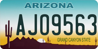 AZ license plate AJO9563