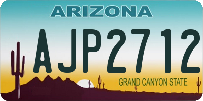 AZ license plate AJP2712