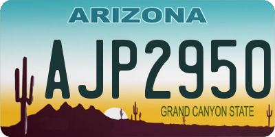 AZ license plate AJP2950
