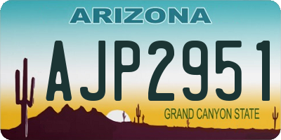 AZ license plate AJP2951