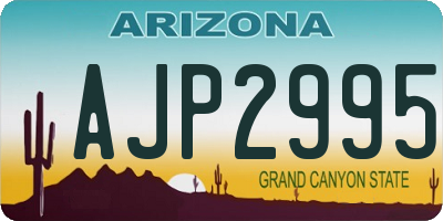 AZ license plate AJP2995