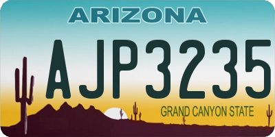 AZ license plate AJP3235