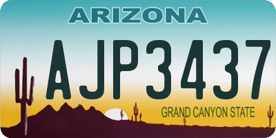 AZ license plate AJP3437