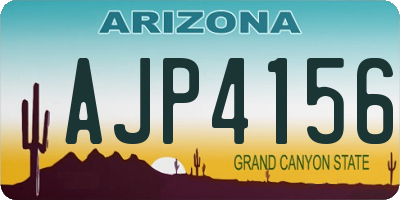 AZ license plate AJP4156