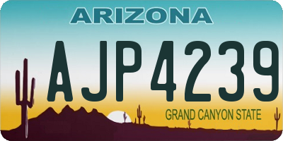 AZ license plate AJP4239
